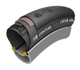 Coupe d'un pneu route tubeless ready Tufo